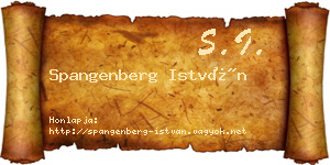 Spangenberg István névjegykártya